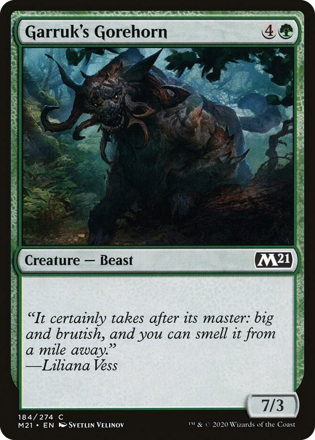 0184 Garruk's Gorehorn C Core Set 2021