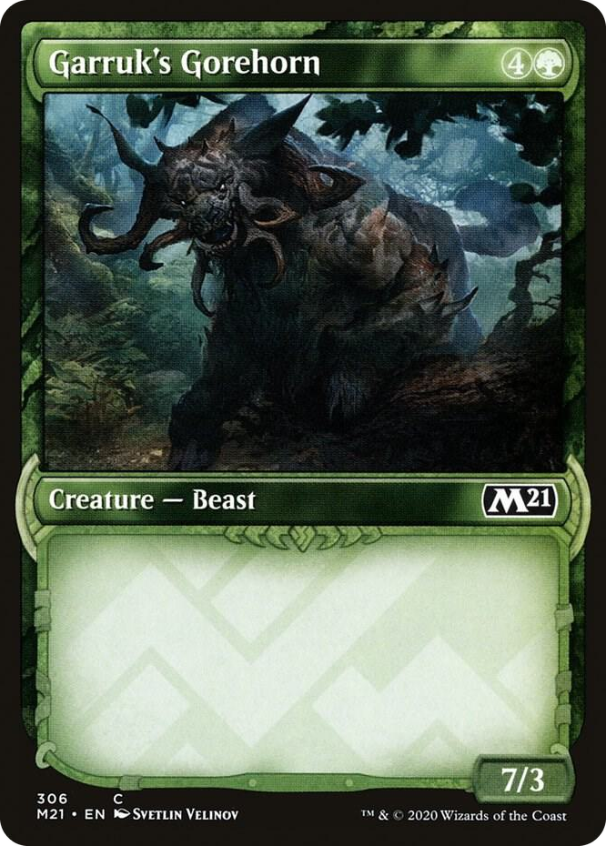 0306 Garruk's Gorehorn (Showcase) C Core Set 2021