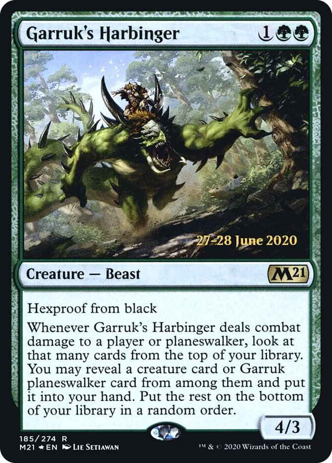 Garruk's Harbinger #185 R - Prerelease Cards Pokemon card