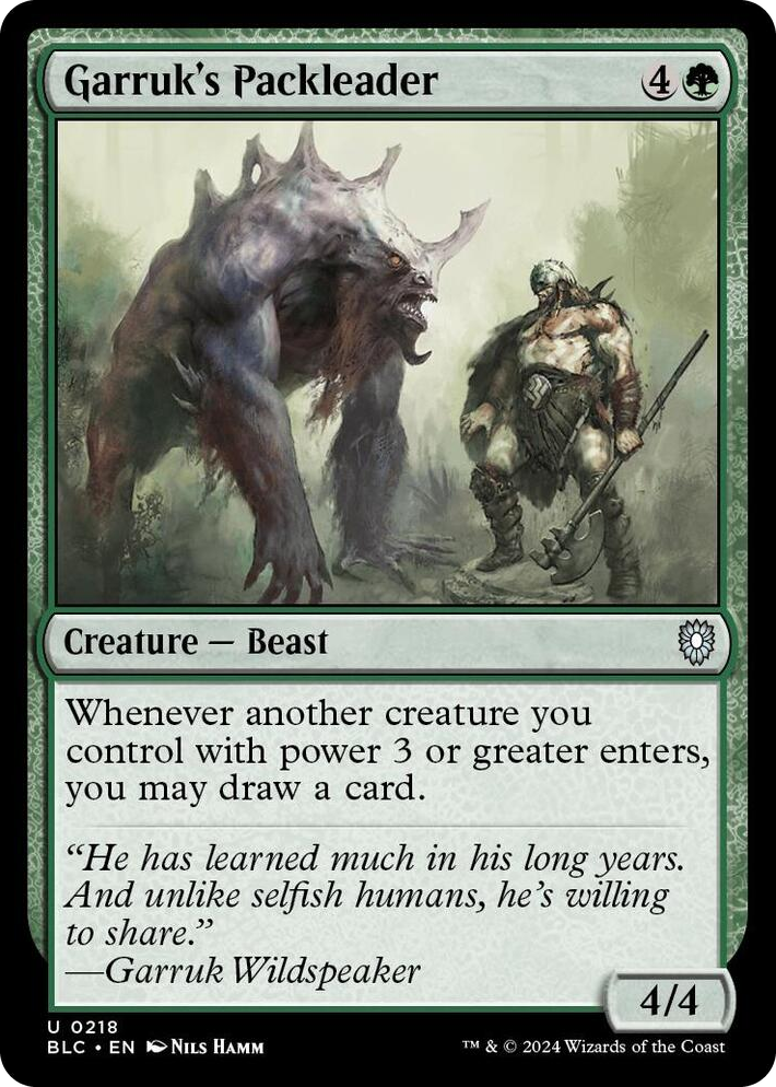 0218 Garruk's Packleader U Commander: Bloomburrow