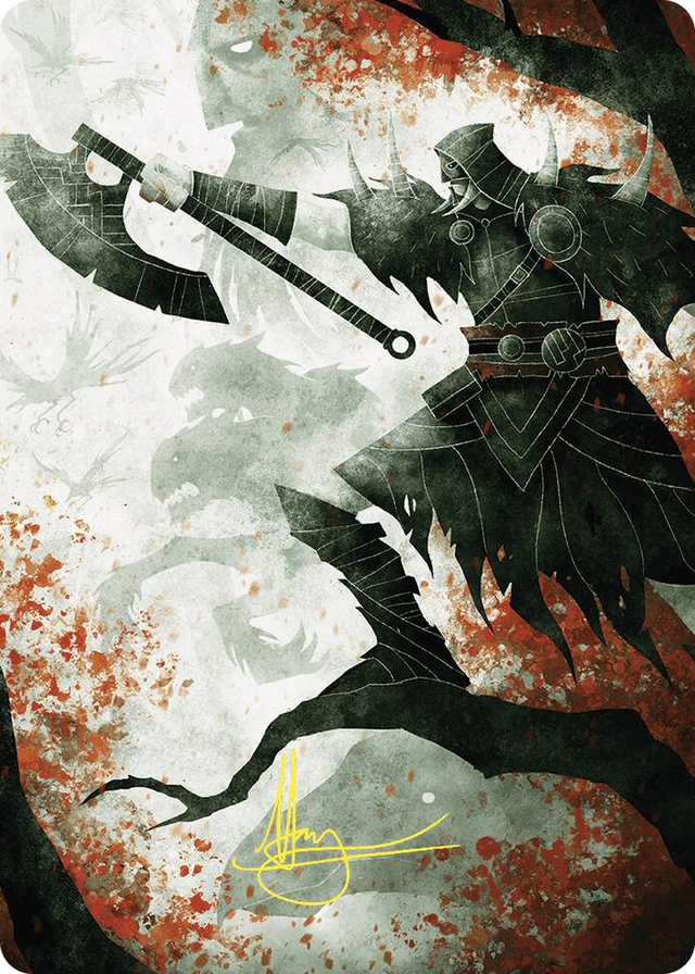 0072 Garruk's Uprising Art Card (Gold-Stamped Signature) S Art Series: Wilds of Eldraine