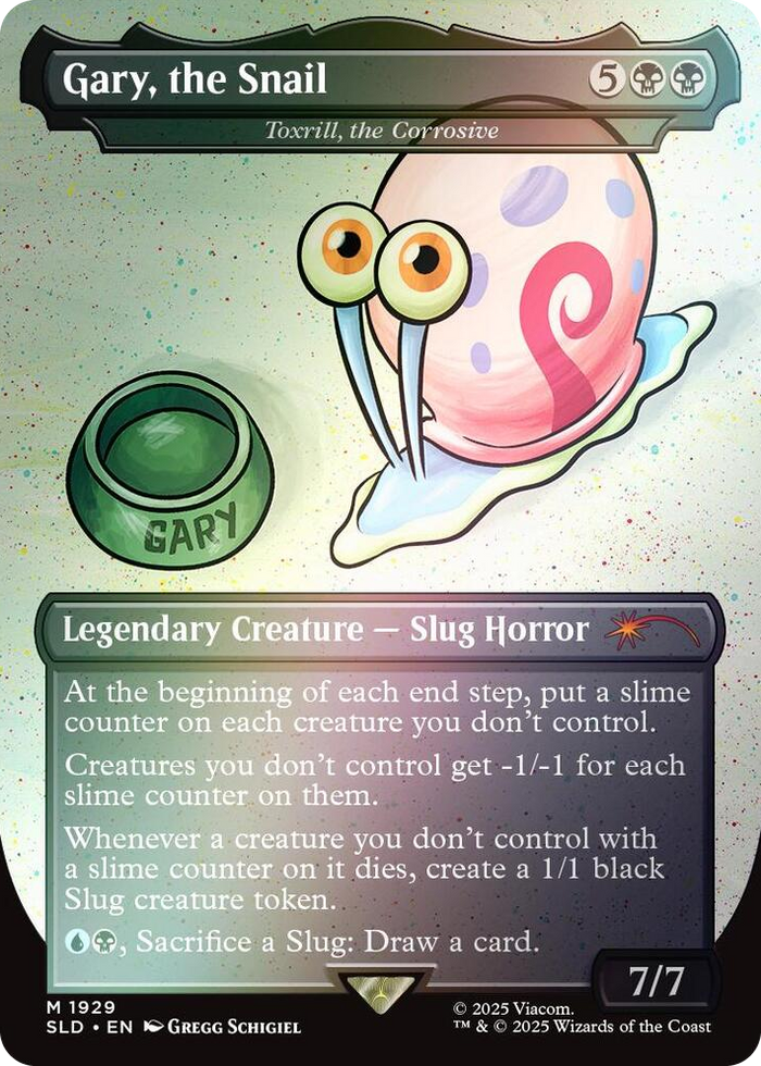 Gary, the Snail - Toxrill, the Corrosive (Rainbow Foil) #1929 M - Secret Lair Drop Series Pokemon card