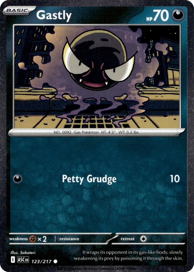0123 Gastly - 123/217 (Cosmos Holo) Common Miscellaneous Cards & Products