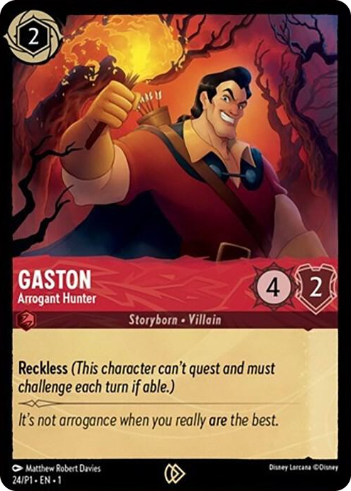 0024 Gaston - Arrogant Hunter Promo Disney Lorcana Promo Cards