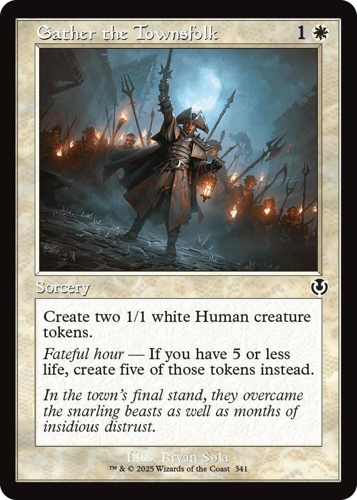 0341 Gather the Townsfolk (Retro Frame) C Innistrad Remastered