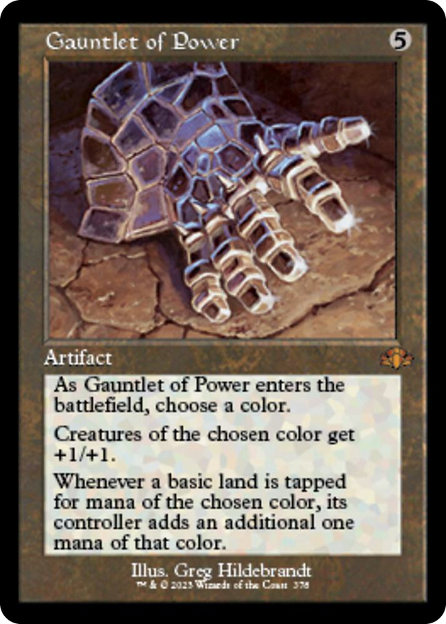 0378 Gauntlet of Power (Retro Frame) M Dominaria Remastered