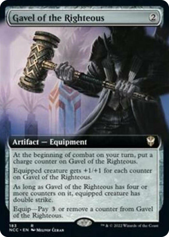 0183 Gavel of the Righteous (Extended Art) R Commander: Streets of New Capenna
