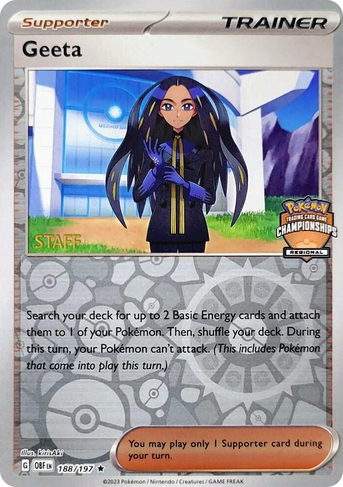 0188 Geeta - 188/197 (Regional Championships) [Staff] Promo League & Championship Cards