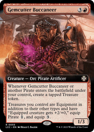 0055 Gemcutter Buccaneer (Extended Art) R Commander: The Lost Caverns of Ixalan
