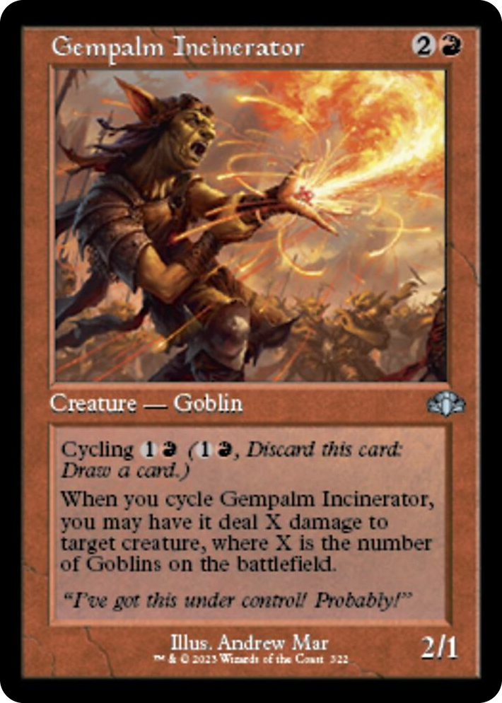 0322 Gempalm Incinerator (Retro Frame) U Dominaria Remastered
