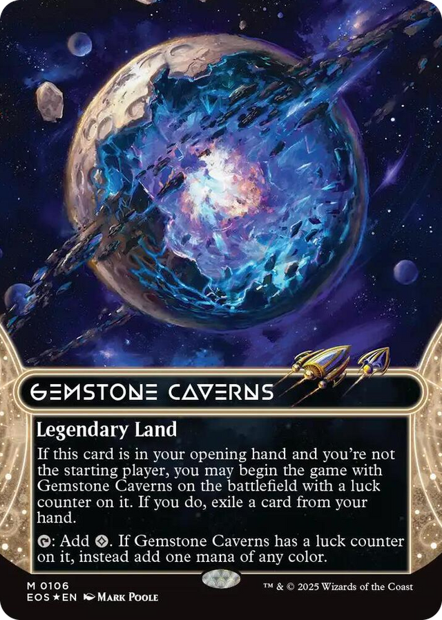0106 Gemstone Caverns (0106) (Borderless) (Galaxy Foil) M Edge of Eternities: Stellar Sights
