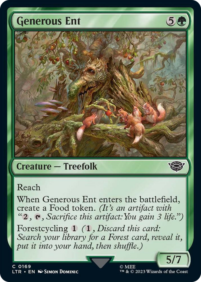 Generous Ent #169 C - Universes Beyond: The Lord of the Rings: Tales of Middle-earth Pokemon card