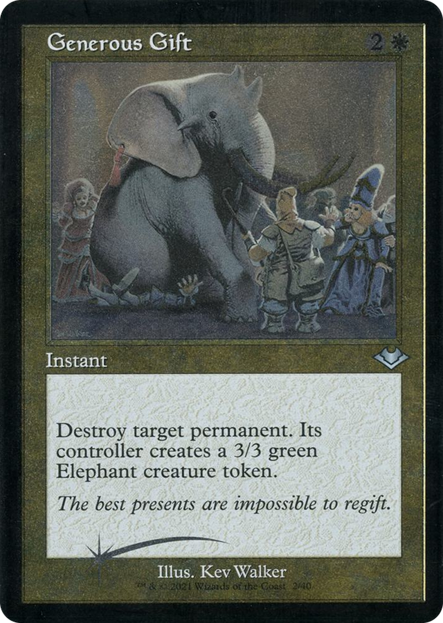 0002 Generous Gift (Retro Frame) (Foil Etched) U Modern Horizons