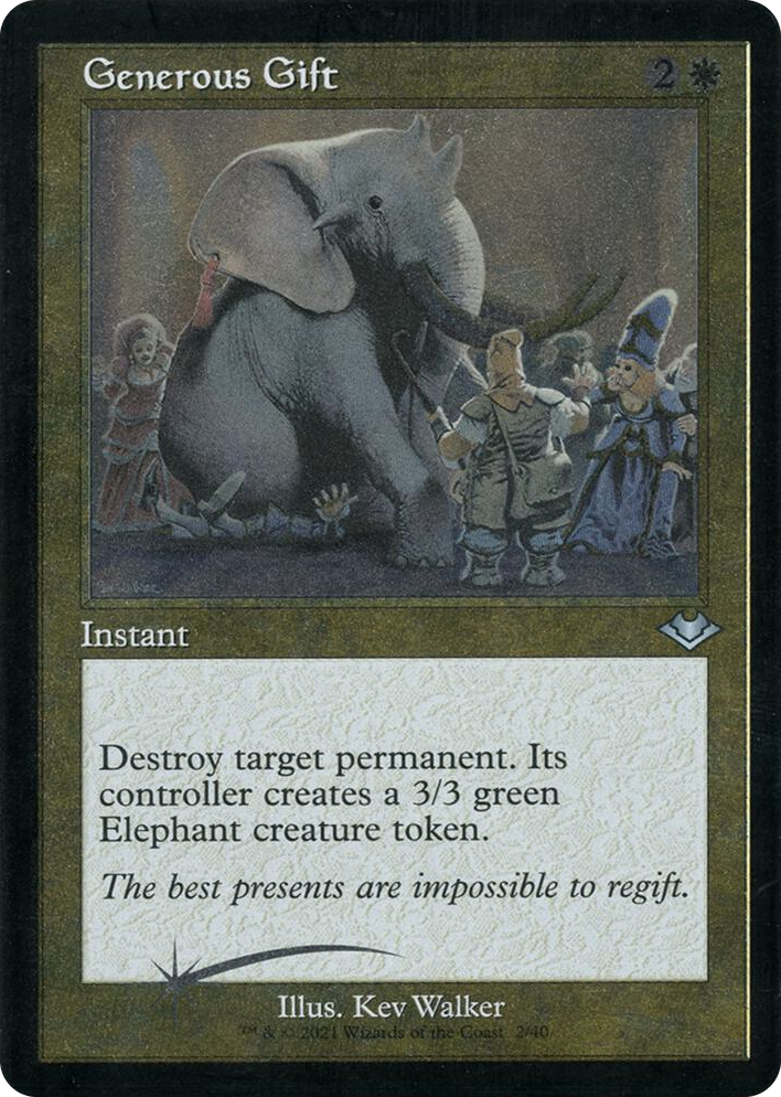 0002 Generous Gift (Retro Frame) (Foil Etched) U Modern Horizons