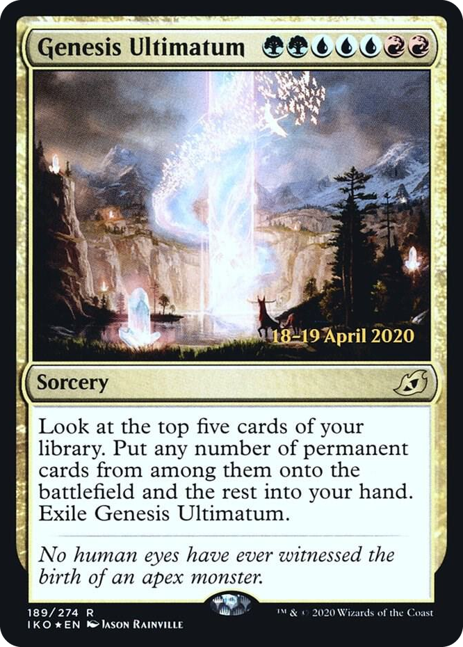 0189 Genesis Ultimatum R Prerelease Cards
