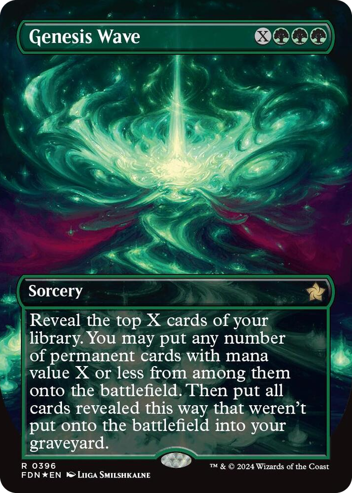 0396 Genesis Wave (Borderless) (Mana Foil) R Foundations