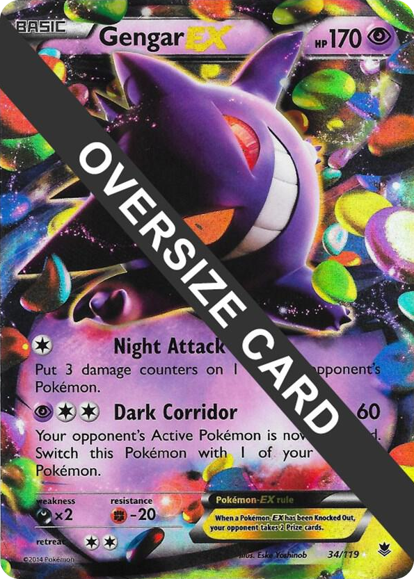 0034 Gengar EX Promo Jumbo Cards