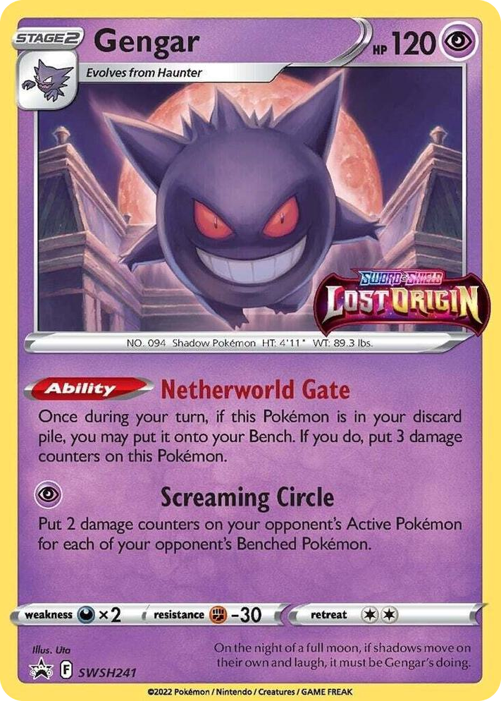 0241 Gengar - SWSH241 (Prerelease) Promo Sword & Shield Promo Cards