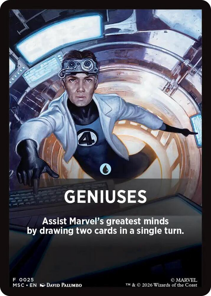 Geniuses Theme Card #25 T - Commander: Marvel Super Heroes Pokemon card