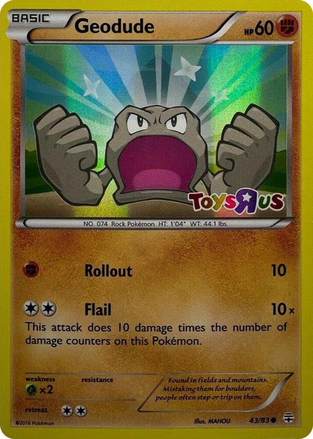 0043 Geodude - 43/83 (Toys R Us Promo) Promo Miscellaneous Cards & Products