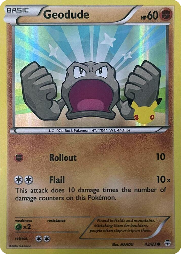 Geodude (Stamped) #43 Promo - Generations Pokemon card