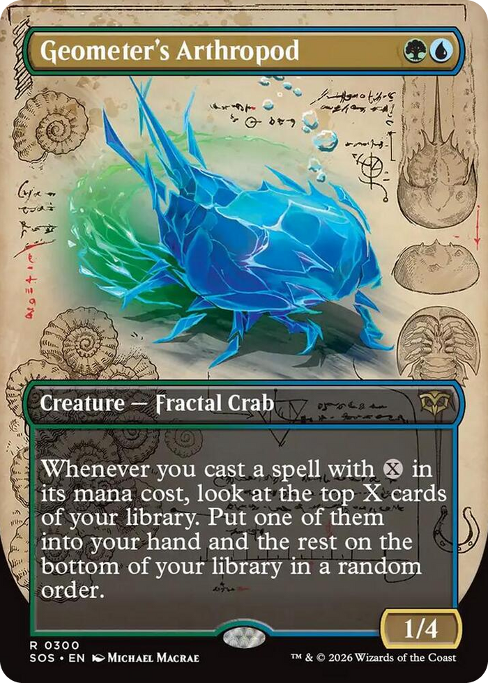 Geometer's Arthropod (Borderless) #300 R - Secrets of Strixhaven Pokemon card