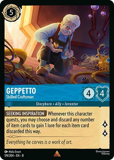 0174 Geppetto - Skilled Craftsman Rare Reign of Jafar