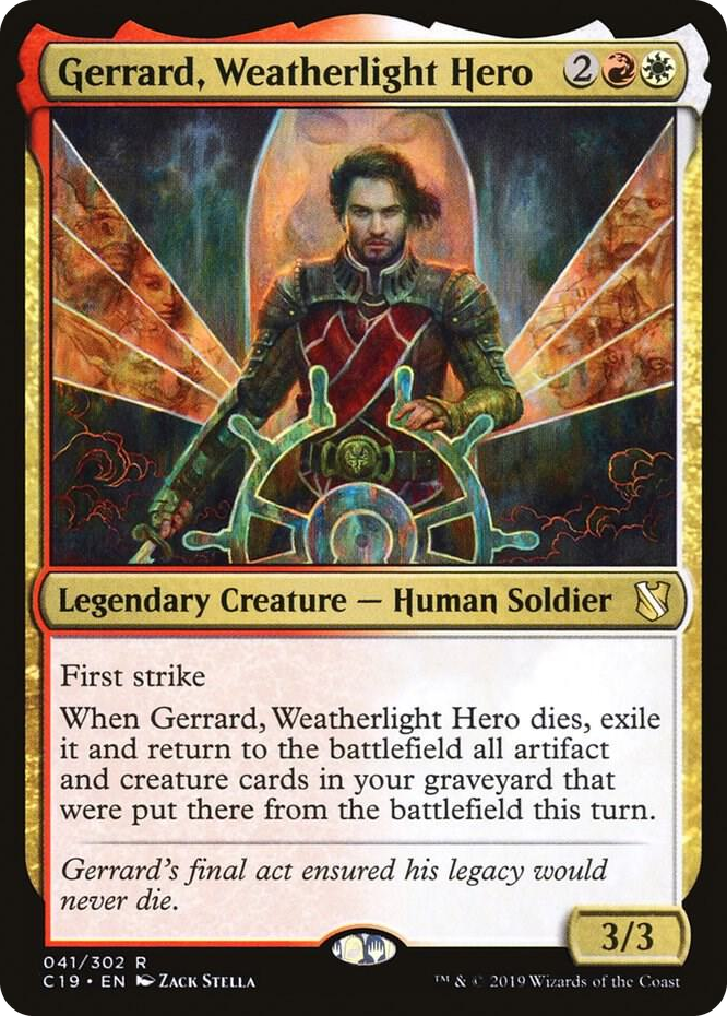 0041 Gerrard, Weatherlight Hero R Commander 2019