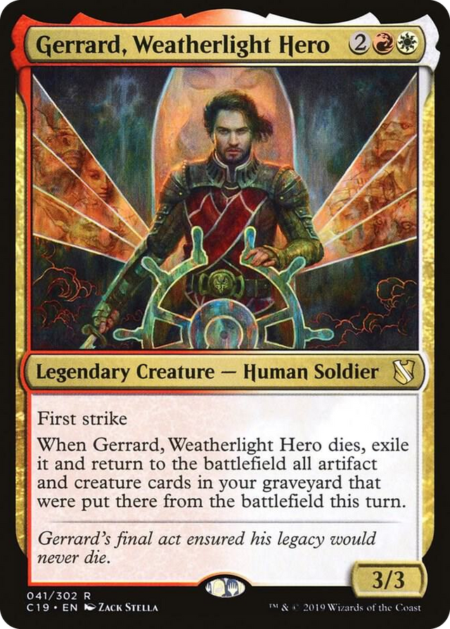 0041 Gerrard, Weatherlight Hero R Commander 2019
