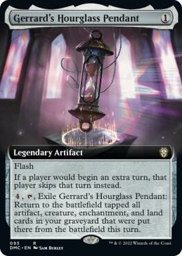 0093 Gerrard's Hourglass Pendant (Extended Art) R Commander: Dominaria United
