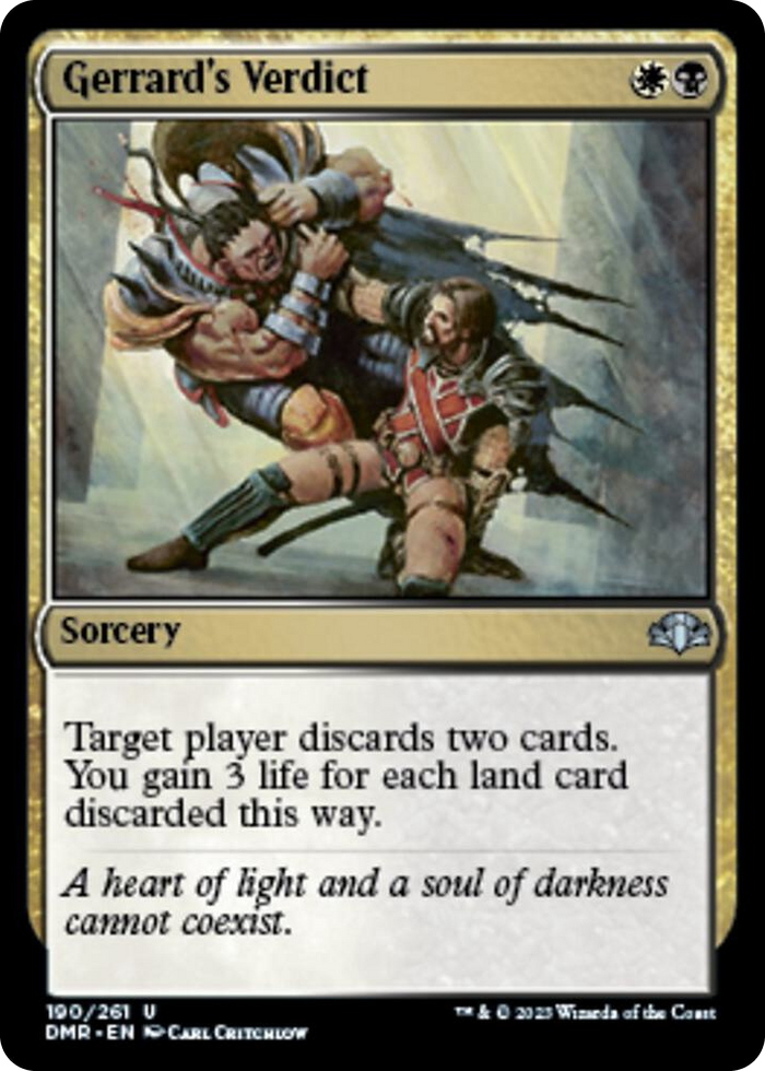 Gerrard's Verdict #190 U - Dominaria Remastered Pokemon card