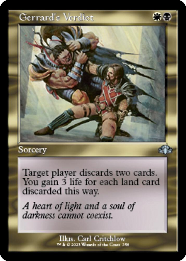 0358 Gerrard's Verdict (Retro Frame) U Dominaria Remastered
