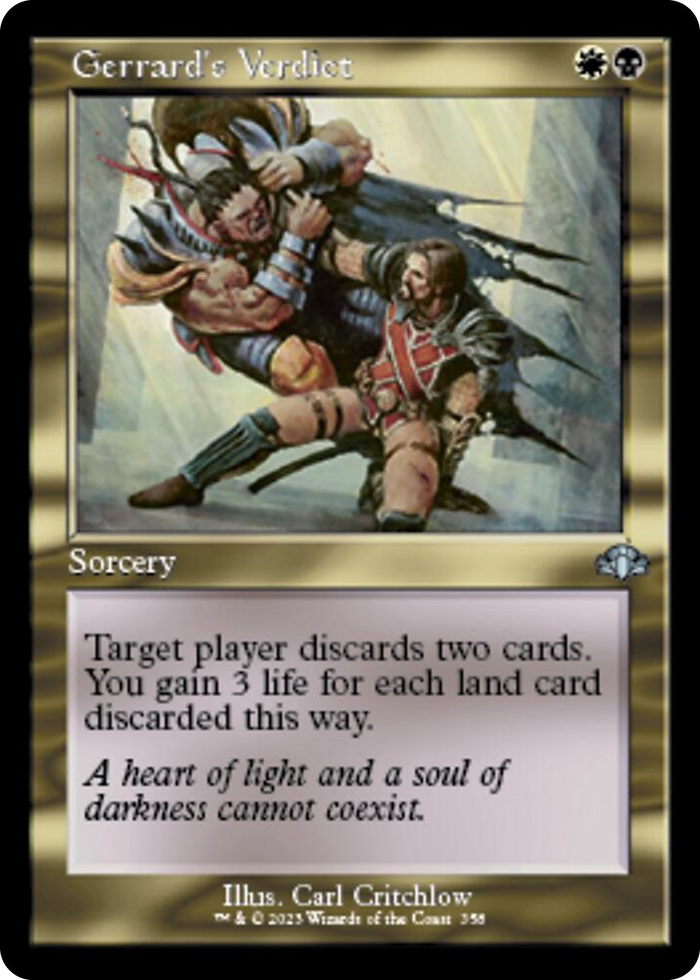 Gerrard's Verdict (Retro Frame) #358 U - Dominaria Remastered Pokemon card