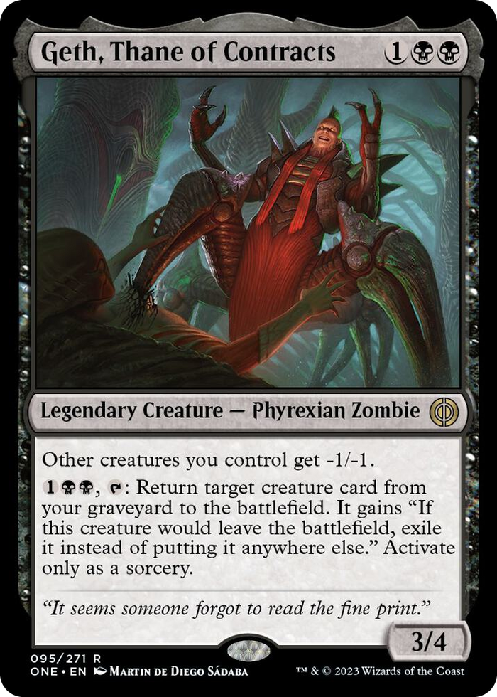 Geth, Thane of Contracts #95 R - Phyrexia: All Will Be One Pokemon card
