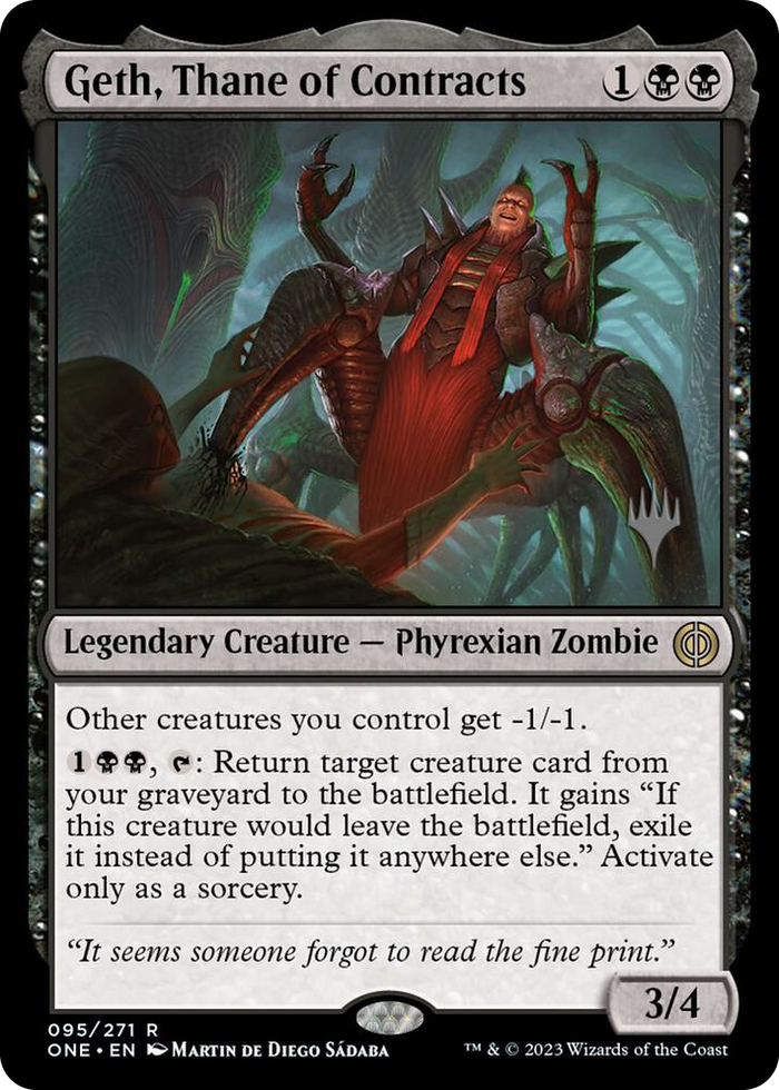 Geth, Thane of Contracts #95 R - Promo Pack: Phyrexia: All Will Be One Pokemon card