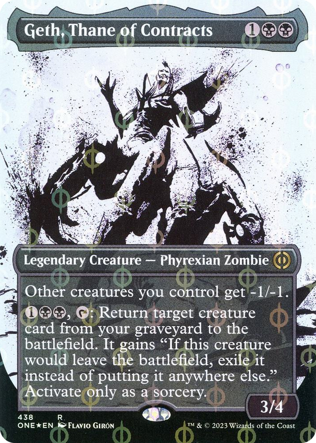 0438 Geth, Thane of Contracts (Showcase) (Step-and-Compleat Foil) R Phyrexia: All Will Be One