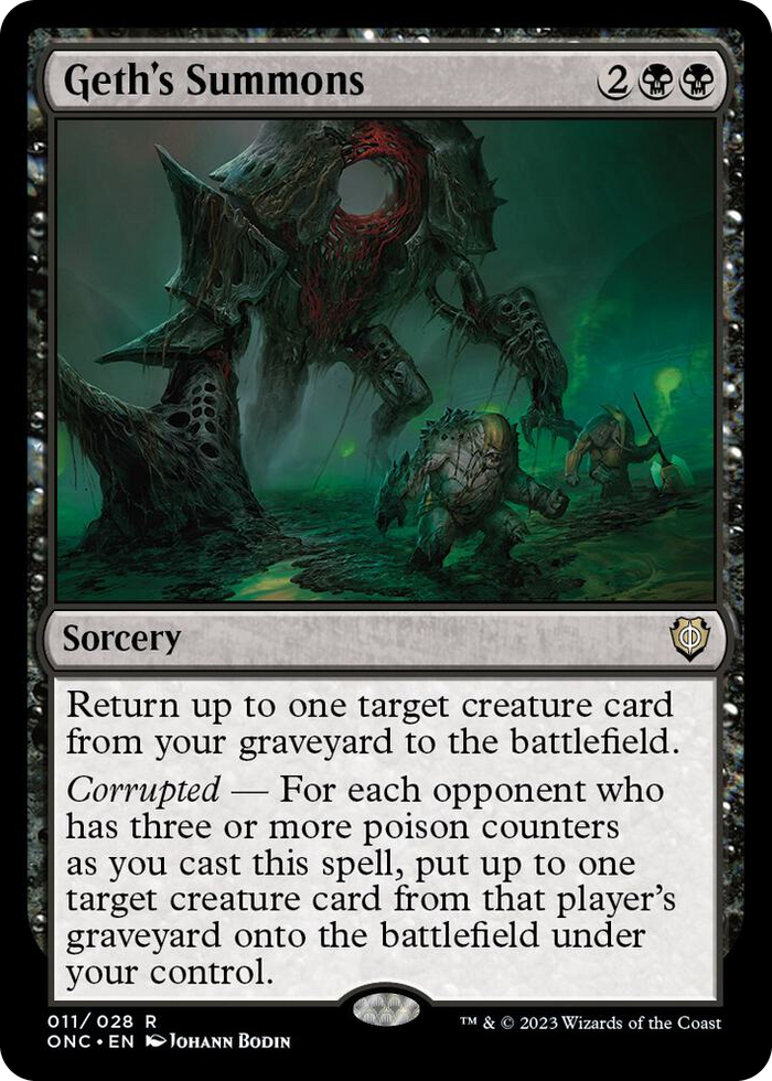 Geth's Summons #11 R - Commander: Phyrexia: All Will Be One Pokemon card