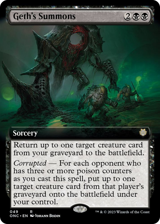0049 Geth's Summons (Extended Art) R Commander: Phyrexia: All Will Be One