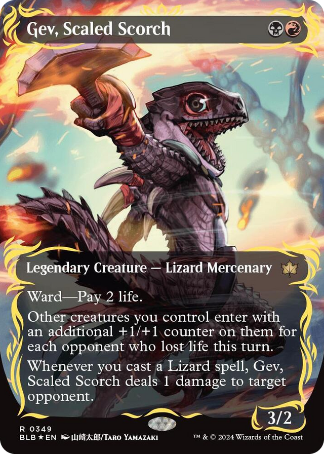 0349 Gev, Scaled Scorch (Borderless) (Raised Foil) R Bloomburrow