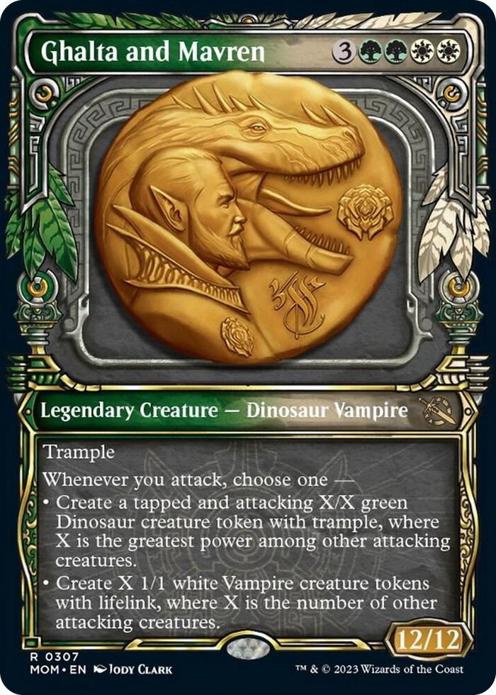 Ghalta and Mavren (Showcase) #307 R - March of the Machine Pokemon card