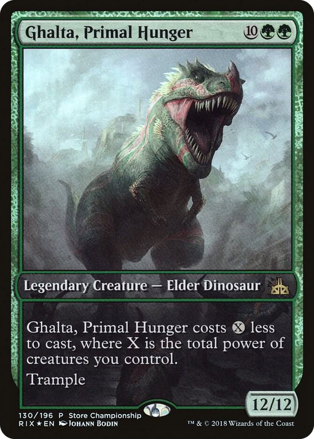 0130 Ghalta, Primal Hunger P Game Day & Store Championship Promos