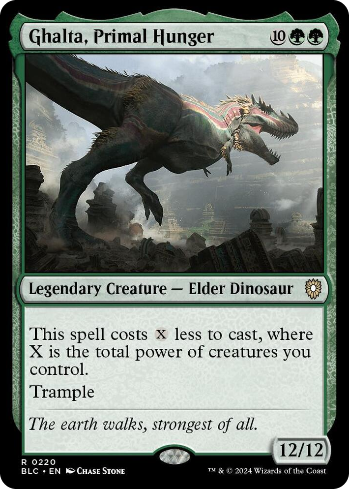 0220 Ghalta, Primal Hunger R Commander: Bloomburrow