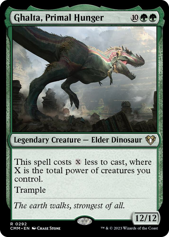 0292 Ghalta, Primal Hunger R Commander Masters