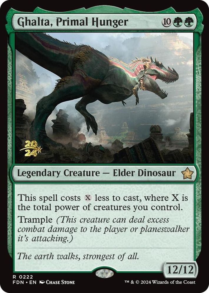 0222 Ghalta, Primal Hunger (FDN) R Prerelease Cards