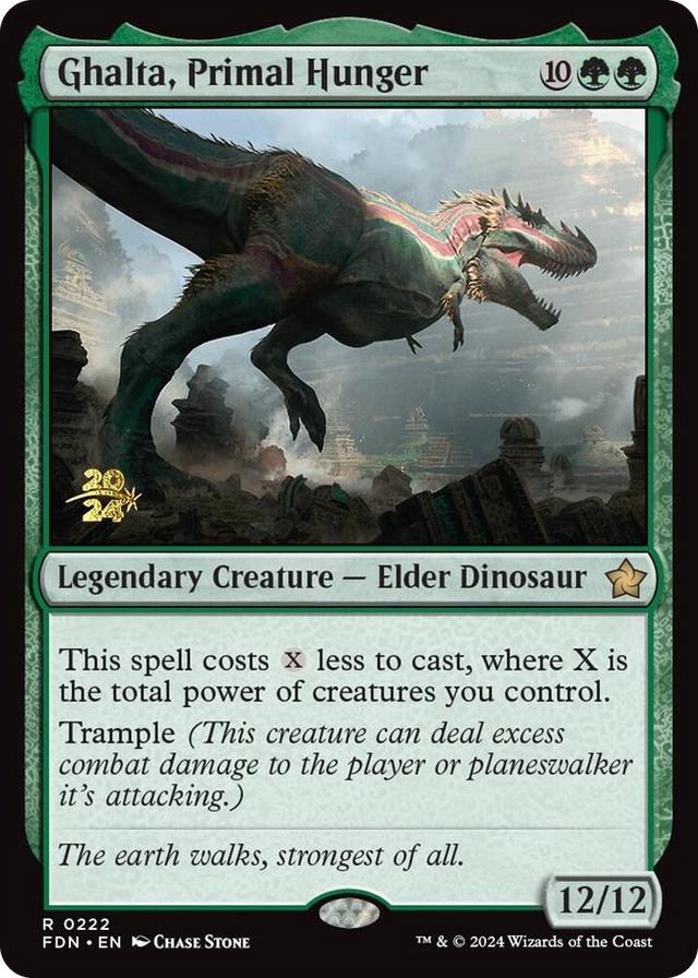 0222 Ghalta, Primal Hunger (FDN) R Prerelease Cards