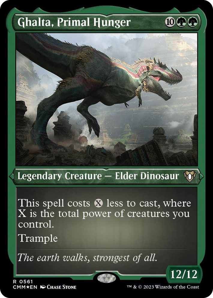0561 Ghalta, Primal Hunger (Foil Etched) R Commander Masters