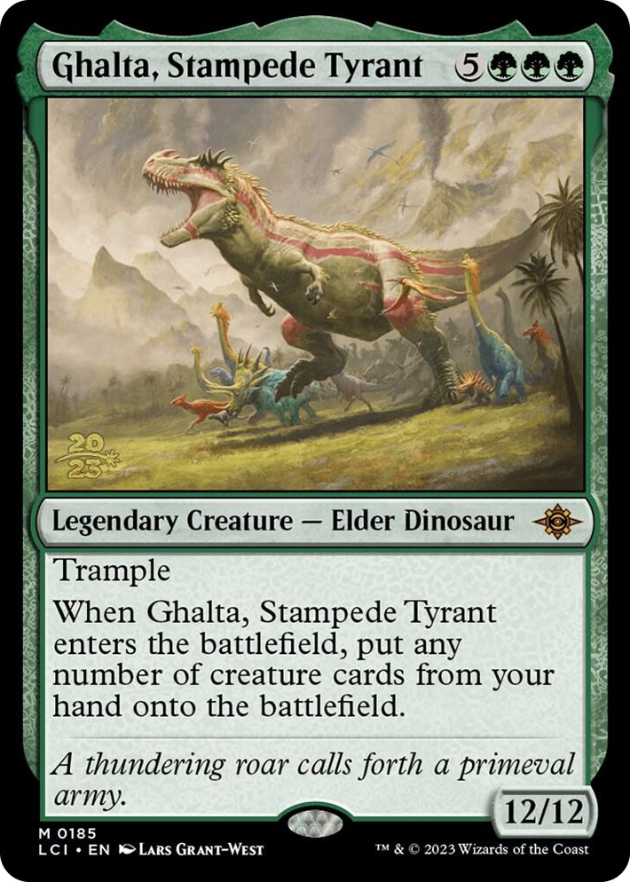 0185 Ghalta, Stampede Tyrant M Prerelease Cards