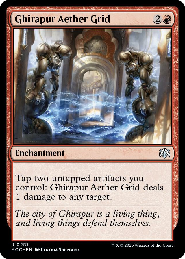 0281 Ghirapur Aether Grid U Commander: March of the Machine