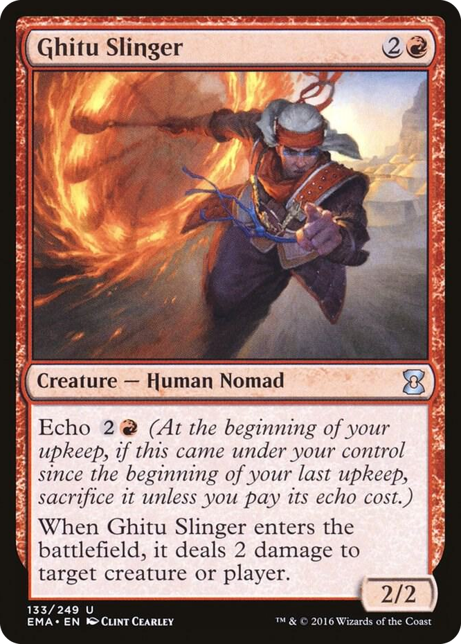 Ghitu Slinger #133 U - Eternal Masters Pokemon card