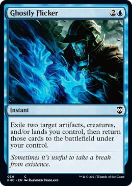 0039 Ghostly Flicker C Commander: Kaldheim